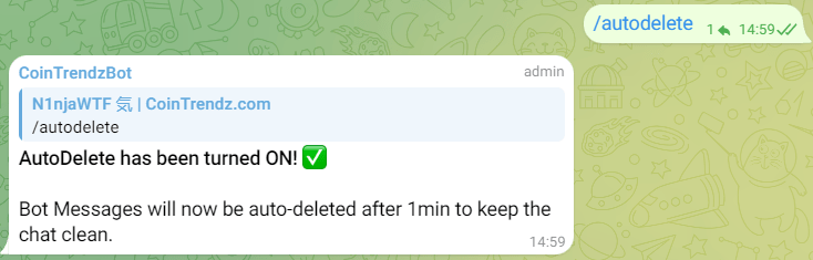 Autodelete Messages Telegram Bot