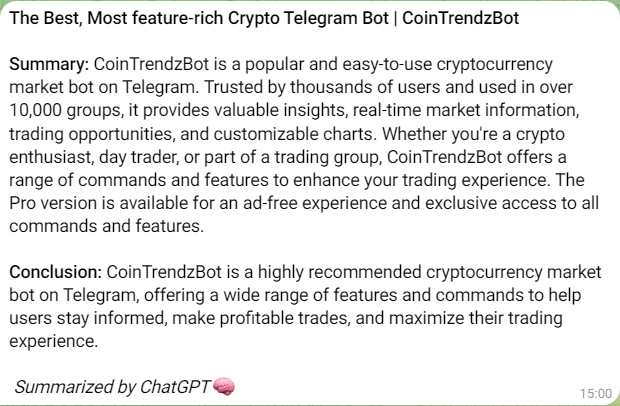 Telegram ChatGPT Summary Bot