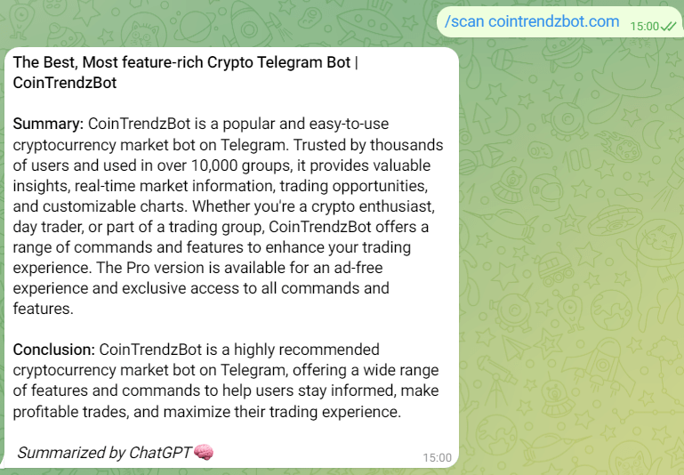 Crypto ChatGPT Telegram Bot