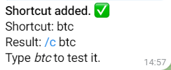 Telegram Shortcut Commands Bot